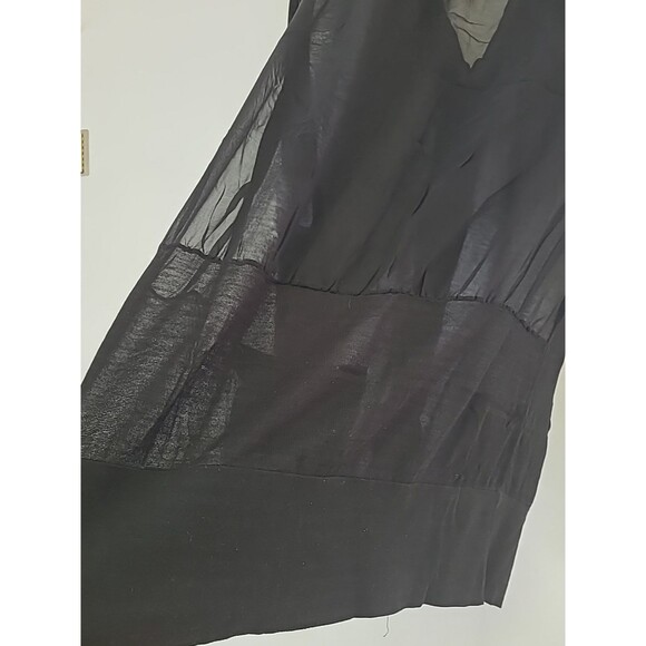 Vera Wang Knit Cardigan w/ Chiffon Back Detail Button Down 100% Cotton L NWT - Picture 7 of 7